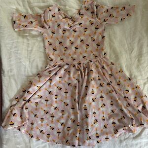 Dot Dot Smile Pink and Orange Bee Dress